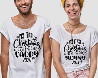 First Christmas Mommy & Daddy 2024 Ornament SVG Bundle (Digital Download)