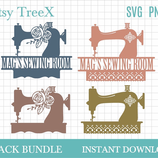 Nähzimmer Zeichen SVG Bundle, Nähen Logo, Nähmaschine Monogramm svg von Oxee, floral Schneider Zeichen svg