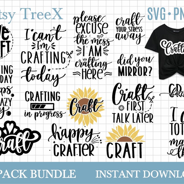 Crafters SVG bundle by Oxee, Craft SVG, Crafting SVG, Craft Room svg, Funny craft quote svg, Vinyl svg, Cut File Cricut