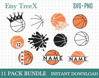 Basketball monogram SVG bundle by Oxee, basketball SVG, basketball ball SVG, Cut File Cricut, basketball splat, crown silhouette