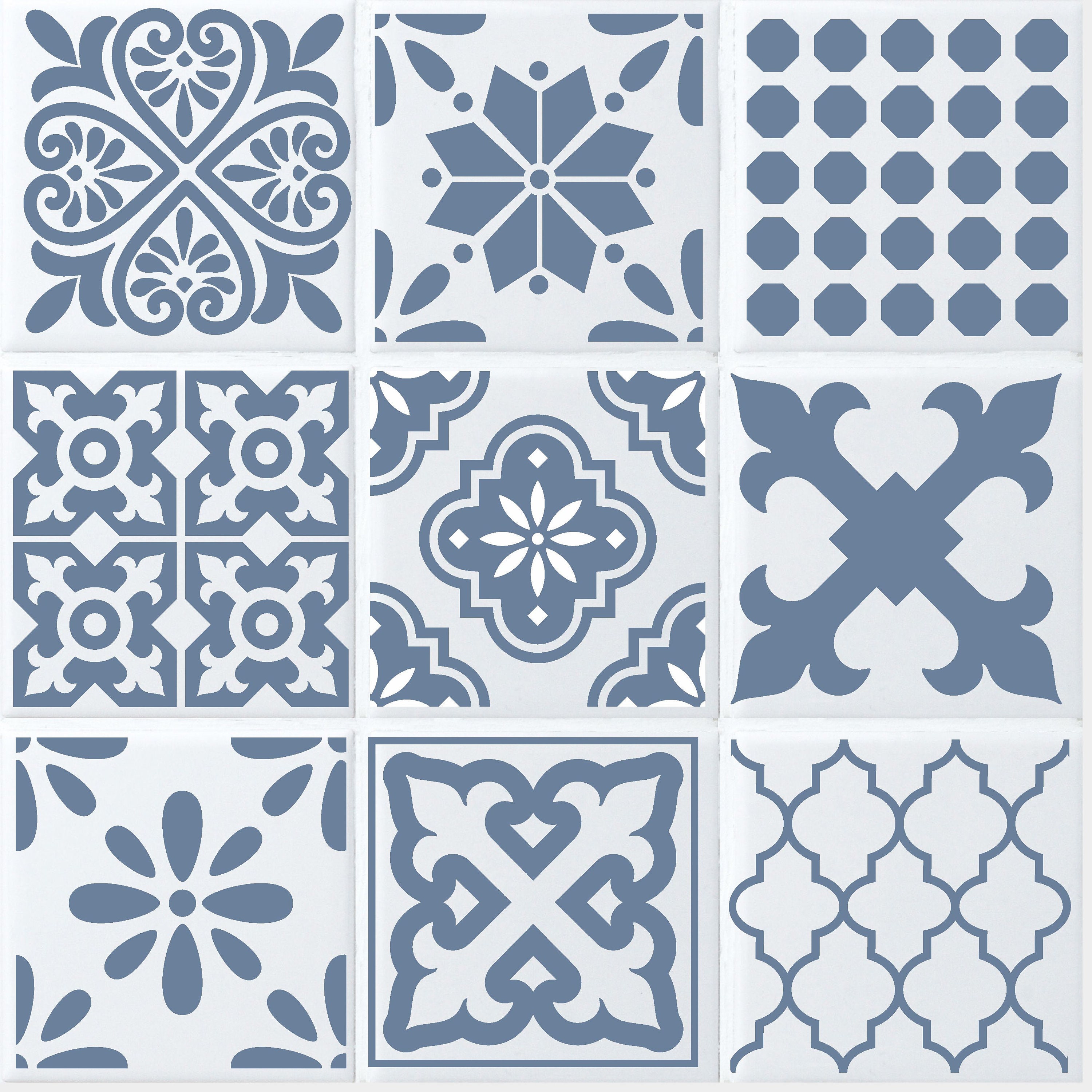 Vinyl Tiles Stickers Svg Bundle by Oxee Hand Drawn Tiles Etsy UK