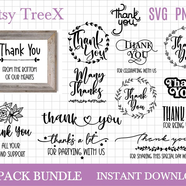 Thank You svg bundle by Oxee, thank you sign cut file, vector cut file, cricut, thank you card svg