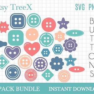 Pacote de botões SVG, botão de estrela desenhado à mão svg por Oxee, botão de coração de amor svg, botão em formato de flor svg, arquivo de corte cricut