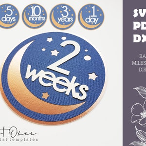 Baby Meilenstein Discs von Oxee, Cricut Papier Baby Meilensteine SVG, Cricut geschnitten Datei, Baby geschnitten Datei, lasergeschnittene Meilensteine