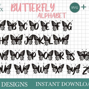 Free Free 107 Butterfly Alphabet Svg SVG PNG EPS DXF File
