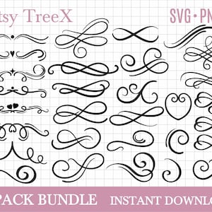 Swirl SVG bundel door Oxee, bloeien SVG, swoosh SVG, Stroke svg, ornamenten svg bundel, decoratieve svg, silhouet, gesneden bestand cricut
