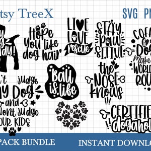 Bundle de citations de chien drôle par Oxee, chien maman, chien positif, chien grand-mère svg, fichier de coupe cricut, silhouette svg, chien sarcastique cite svg