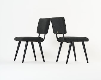 Neu geliebter Stuhl. Dramatische schwarze | Polsterstuhl | Akzent Stuhl | Lounge Chair | Retro Stuhl | Vintage | Boucle Stuhl | Moderner Vintage