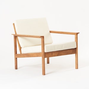 Reloved Armchair . Cream White | Vintage Chair | Accent Chair | Boucle Chair | Upholstered Restore | Mid Century Chair | Modern Vintage