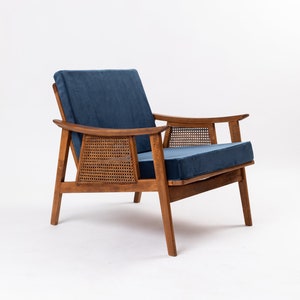 Reloved Armchair | Vintage Chair | Accent Chair | Velvet Chair Upholstered Restored Chair | Mid Century Chair | Modern Vintage