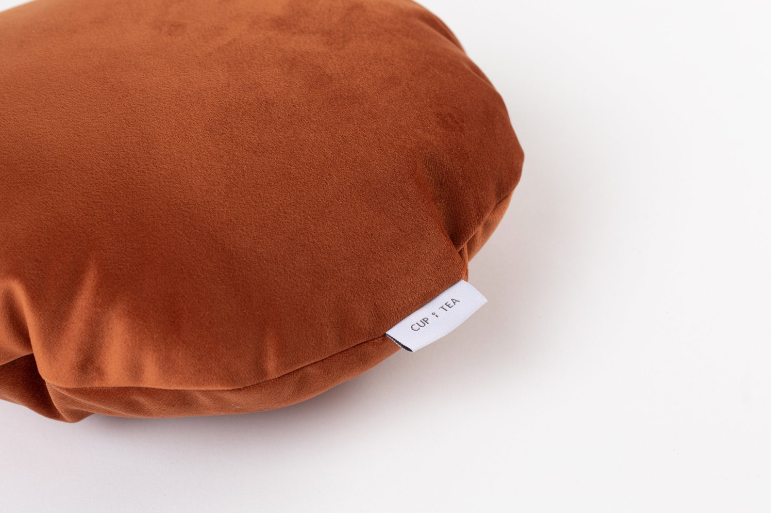 Round Velvet Pillow . Burnt Orange Decorative Throw Pillow Etsy