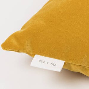 Velvet Touch Cushion . Royal Yellow Velvet Cushion Throw Pillow Velvet Pillow Pillow Case Decorative Pillow Accent Pillow image 5