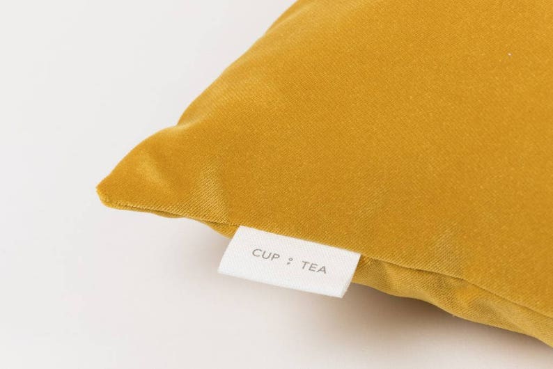 Velvet Touch Cushion . Royal Yellow Velvet Cushion Throw Pillow Velvet Pillow Pillow Case Decorative Pillow Accent Pillow image 5