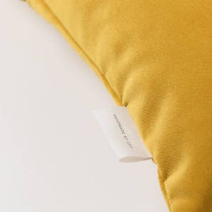 Velvet Touch Cushion . Royal Yellow Velvet Cushion Throw Pillow Velvet Pillow Pillow Case Decorative Pillow Accent Pillow image 6