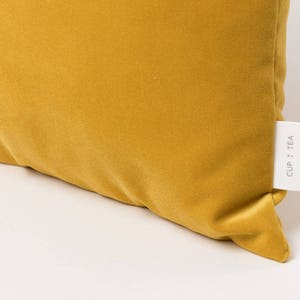 Velvet Touch Cushion . Royal Yellow Velvet Cushion Throw Pillow Velvet Pillow Pillow Case Decorative Pillow Accent Pillow image 2