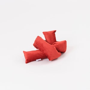 Oreiller Nœud de velours doreiller décoratif Oreiller Knot Accent Coussin nœud en velours Oreiller Accent Nœud Coussin décoratif Red Orange