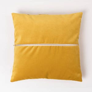 Velvet Touch Cushion . Royal Yellow Velvet Cushion Throw Pillow Velvet Pillow Pillow Case Decorative Pillow Accent Pillow image 1