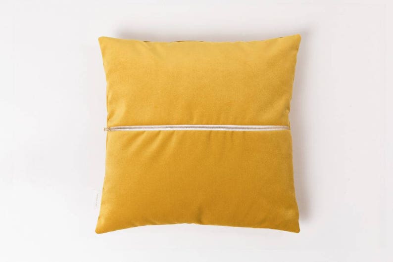 Velvet Touch Cushion . Royal Yellow Velvet Cushion Throw Pillow Velvet Pillow Pillow Case Decorative Pillow Accent Pillow image 1