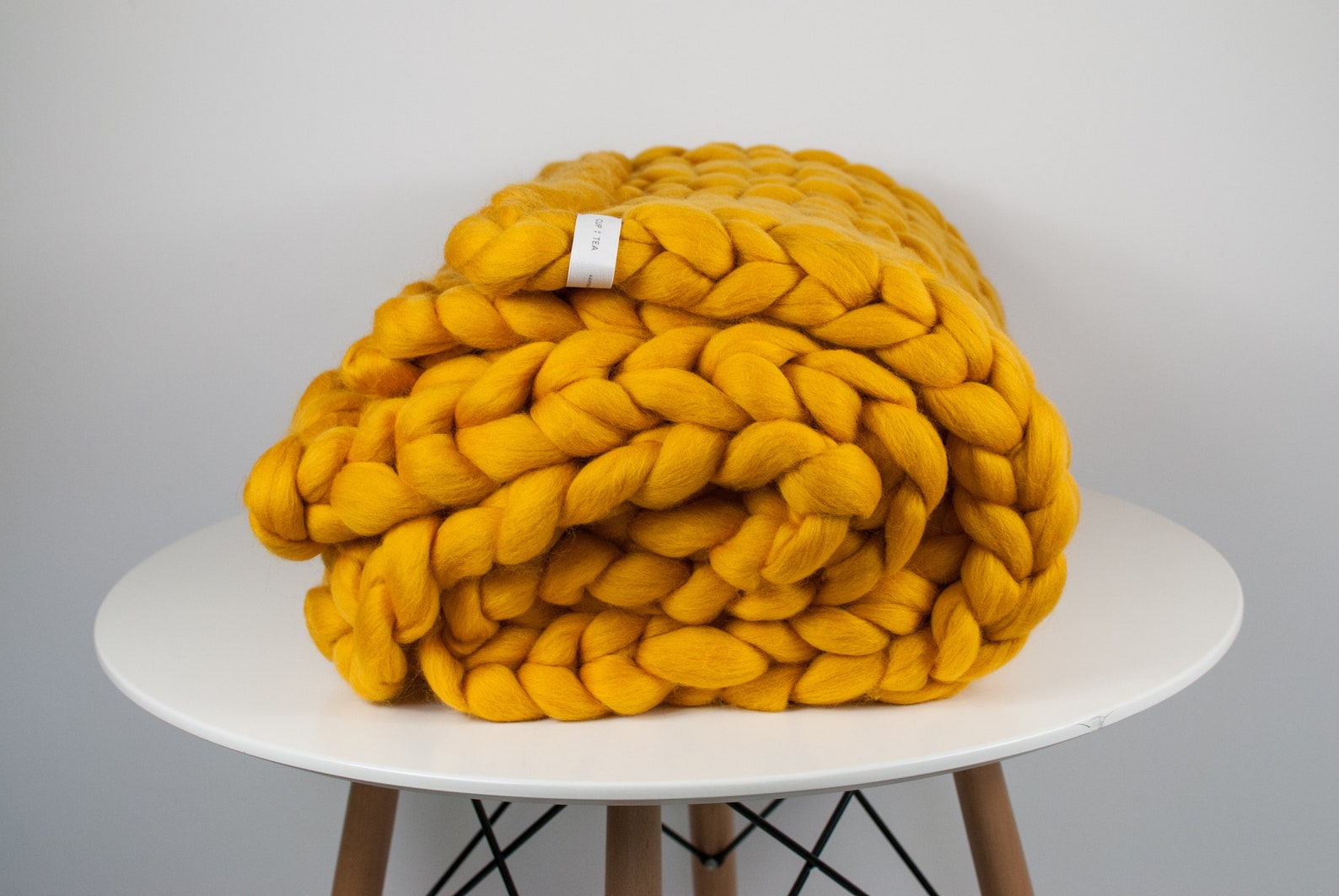 Chunky Knitted Blanket . Mustard Yellow Chunky Knit Blanket Etsy Canada