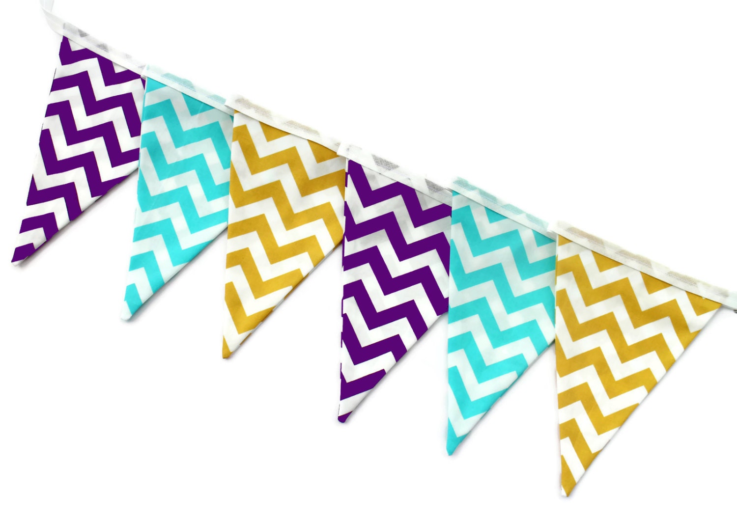 Chevron bunting chevron garland chevron decor bright Etsy