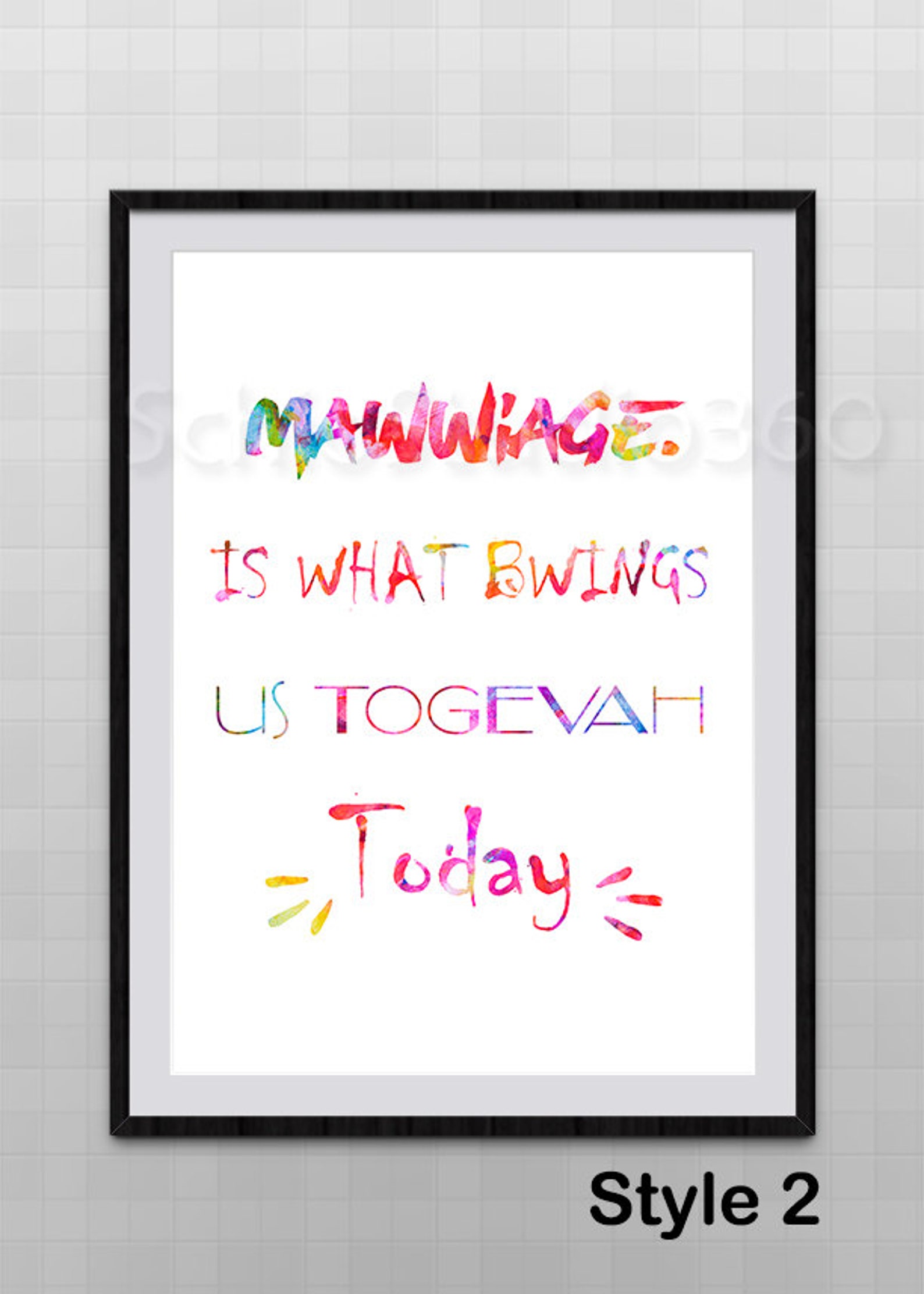 Princess Bride Mawwiage Quote Watercolor Art Print 2 | Etsy