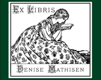 25 Custom Bookplates, Letterpress Printed, Ungummed