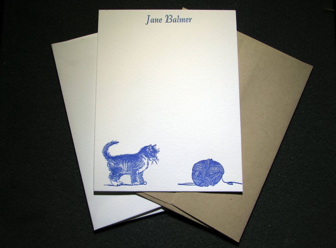 Custom Letterpress Stationery 15 Personalized Notecards Etsy