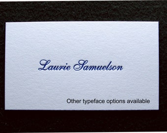 50 Letterpress Calling Cards, Victorian Design, One or Two Sided - Choice of Font