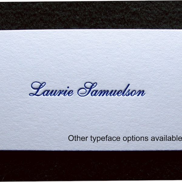 50 Letterpress Calling Cards, Victorian Design, One or Two Sided - Choice of Font