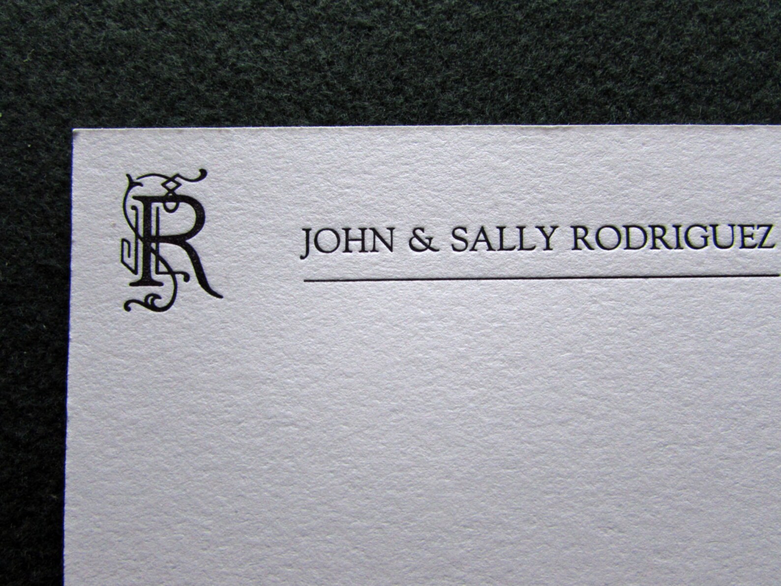 Letterpress Stationery 10 Custom Personalized Notecards Etsy