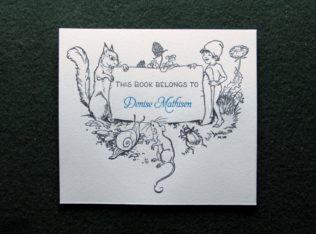 Custom Bookplates 25 Custom Bookplates, Letterpress Printed, Ungummed - Etsy