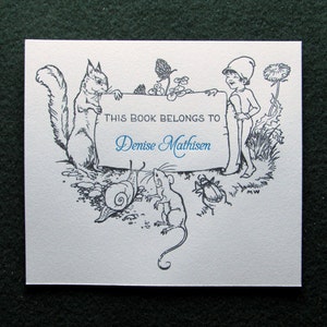 25 Custom Bookplates, Letterpress Printed, Ungummed