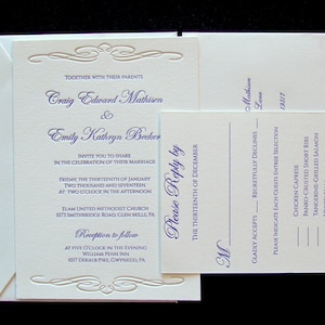 Affordable Letterpress  Wedding Invitations - Samples