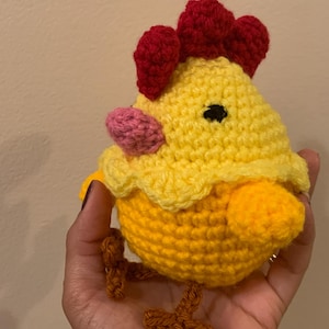 Handmade Crochet Chicken Doll - Peg Plus Cat TV Show