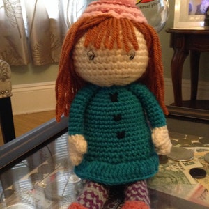 Inspired by Peg plus cat tv show, crocheted doll Peg + cat  about 12 inches tall, handmade amigurumi, stuffed animals, peg plus cat dolls.