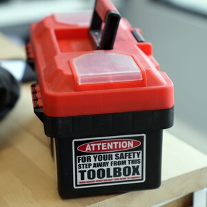 Tool Box Warning Sticker Step Away From My Toolbox Funny Custom Printed ...