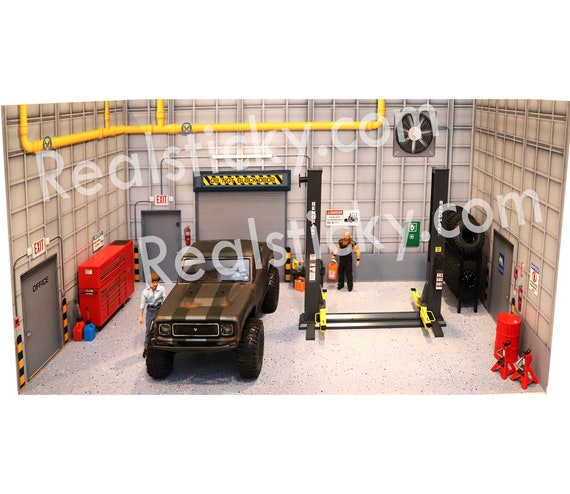 1/10 scale rc garage diorama accessories crawler drift