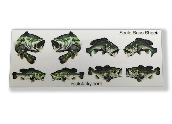 1:10 Scale Bass Fish Sticker RC Car Truck Crawler Body Vinyl Decal