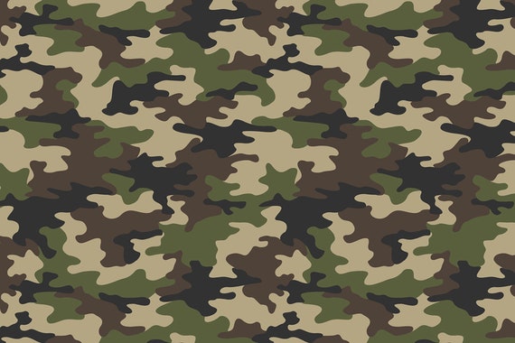 18 x 12 Old School Camo Heat Transfer Vinyl Pattern Hunter Hunting  Camouflage Printed Craft Vinyl Sheet Shirt Material