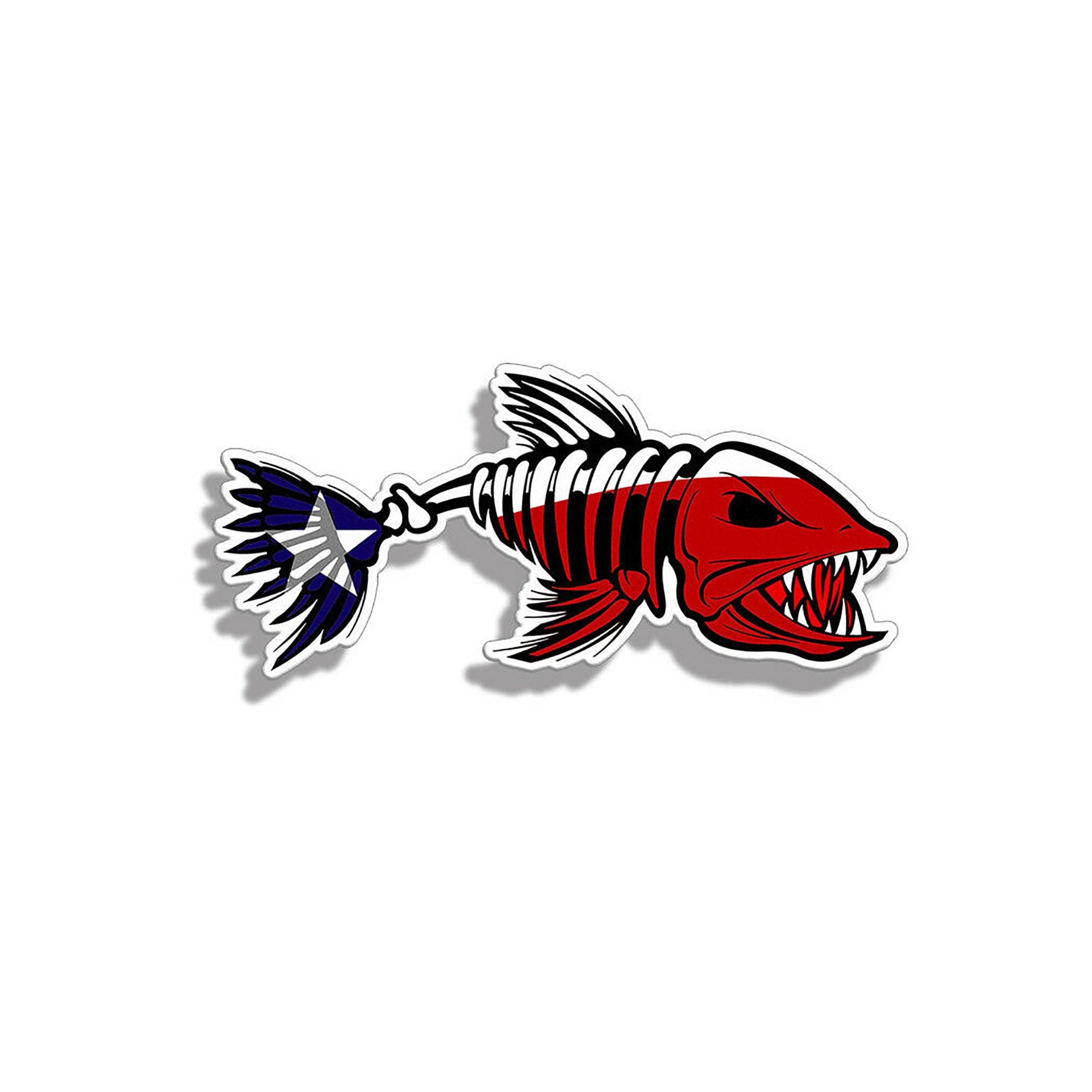 Texas Bone Fish Sticker Printed TX Fish Fishing Laptop Vehicle - Etsy