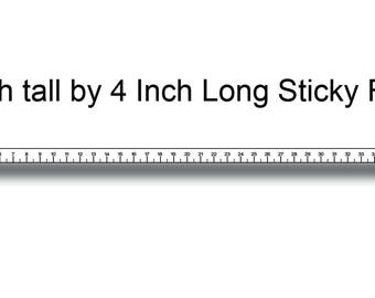 White Sticky 40 Inch Ruler Self Adhesive Sticker for Fishing Fish