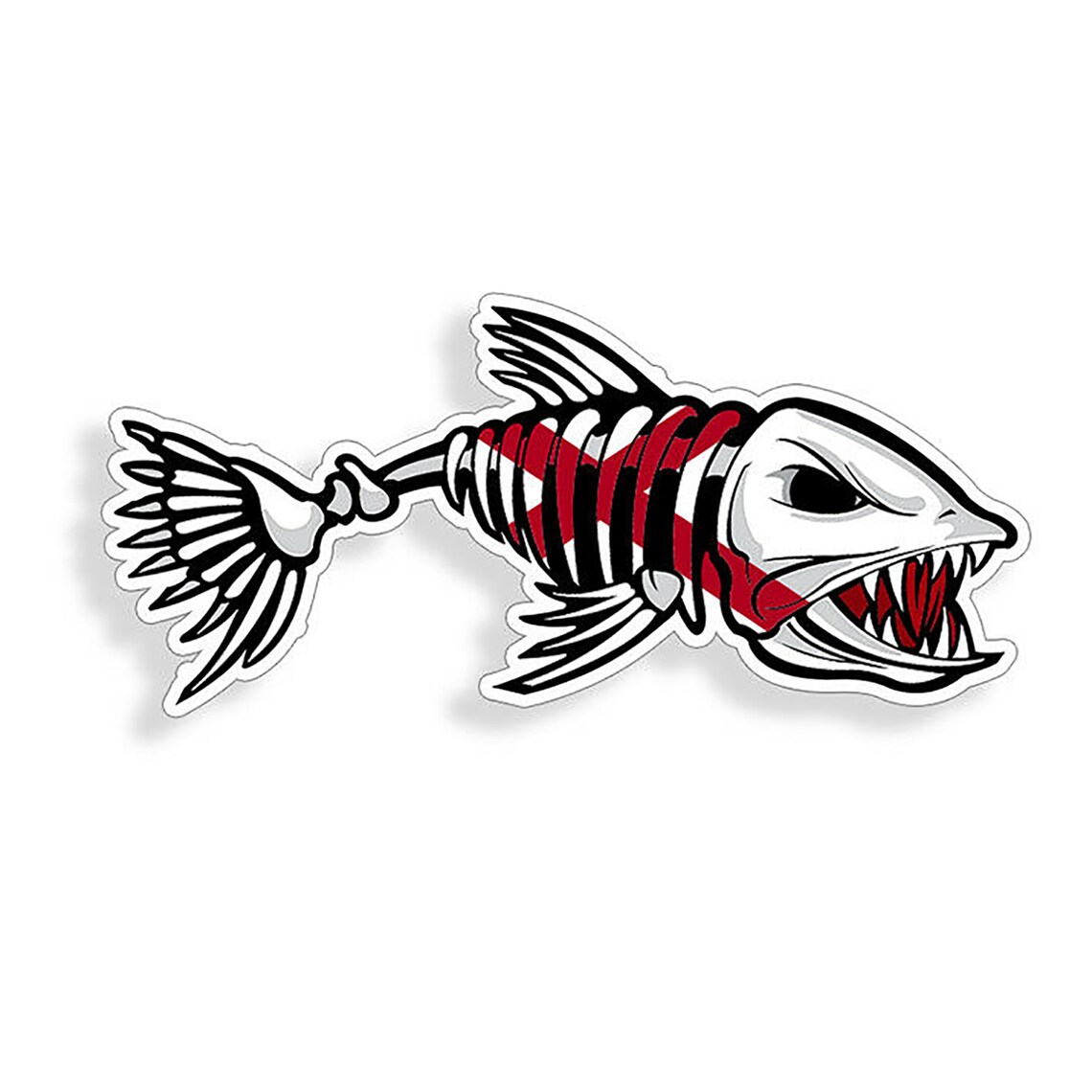 Alabama BoneFish Sticker Printed Vinyl AL Bone Fish Decal | Etsy