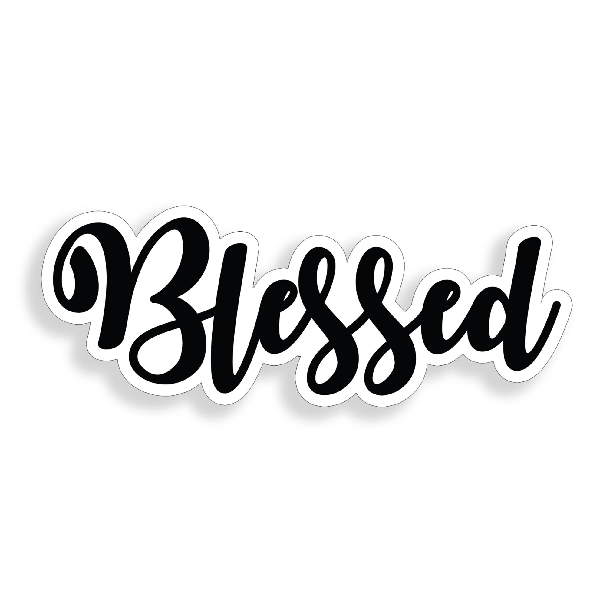 Blessed Christian Script Sticker Bible Faith Verse Love Cup Etsy