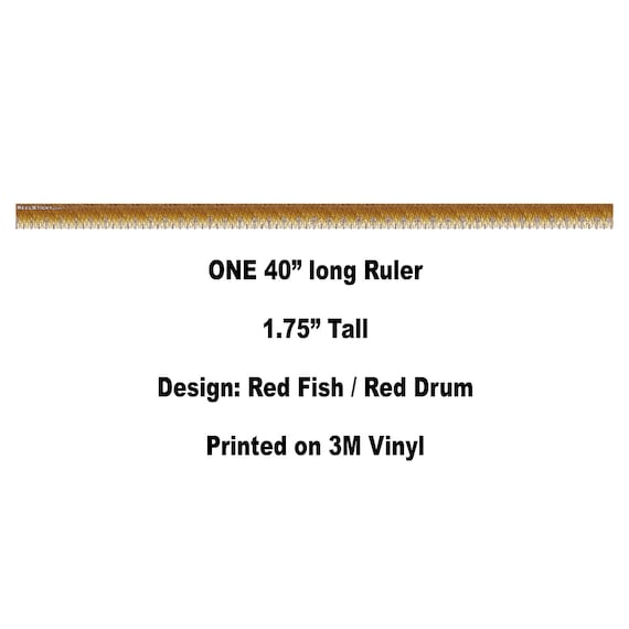 Red Fish Sticky 40 Inch Ruler Self Adhesive Sticker for Fishing Boat  Boating Kayak Canoe SUP Paddle Board Table and More -  UK