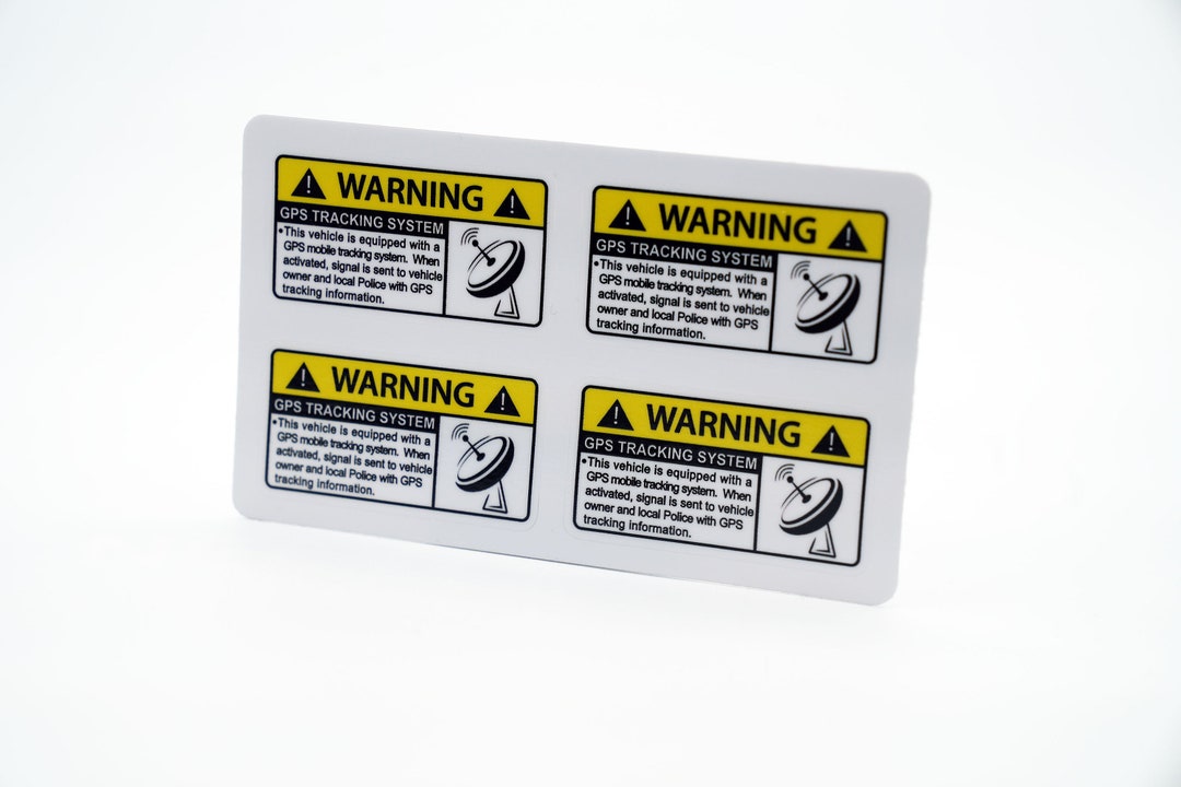 4 MINI GPS Vehicle Car Alarm Security Caution Warning Decal Sticker - Etsy