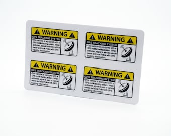 4 MINI GPS Vehicle Car Alarm Security Caution Warning Decal Sticker