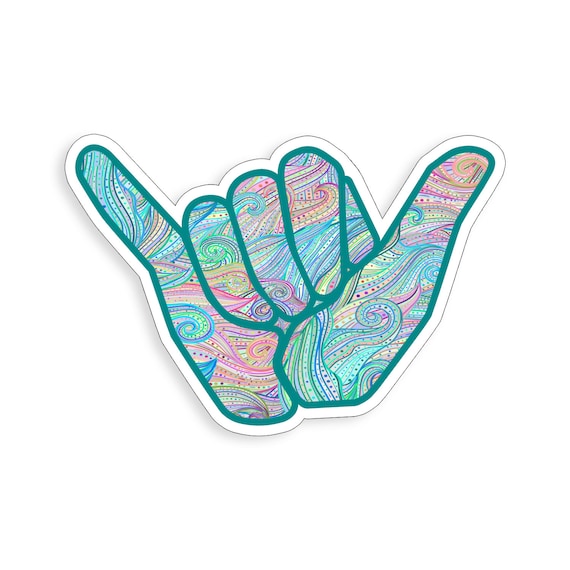 Hang Loose Sticker Hawaii Surfing Car/Laptop Vinyl Decal Decals Sports ...