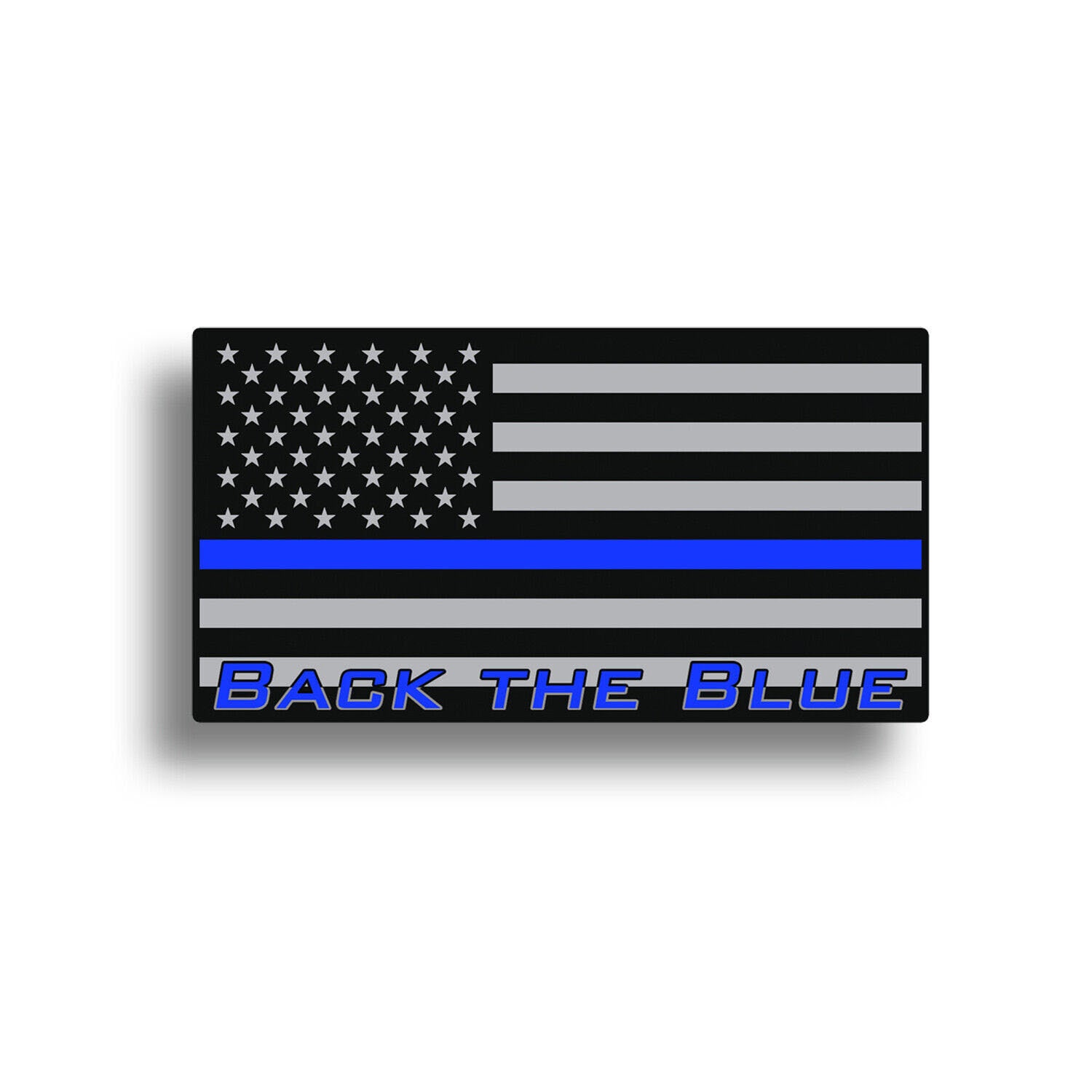 2x Blue Line US American Flag Vinyl Sticker Decal Blue Lives Matter - Foto 11
