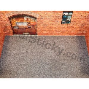 Full RC 1/10 Scale Rustic Brick Wall Garage Sticker Printed Decal Graphic Display Wall Floor Truck Rock Crawler Diorama