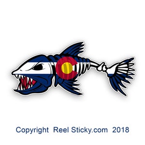 Colorado BoneFish Sticker CO Staat Bone Fish Vissen Auto Truck Boot Kajak Kano Tackle Box Voertuig Venster Bumper Decal Graphic